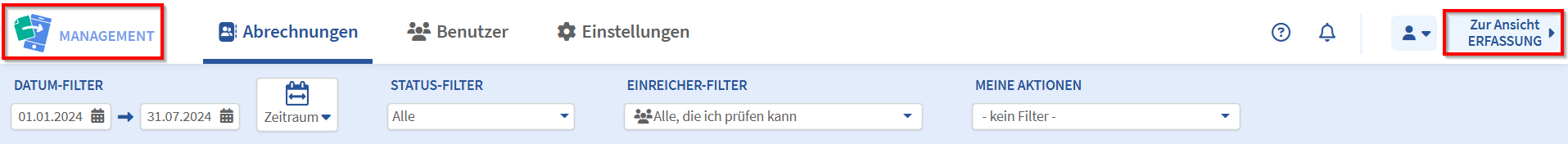 Ansicht Management