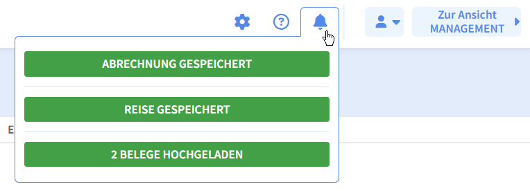 Benachrichtigungenliste