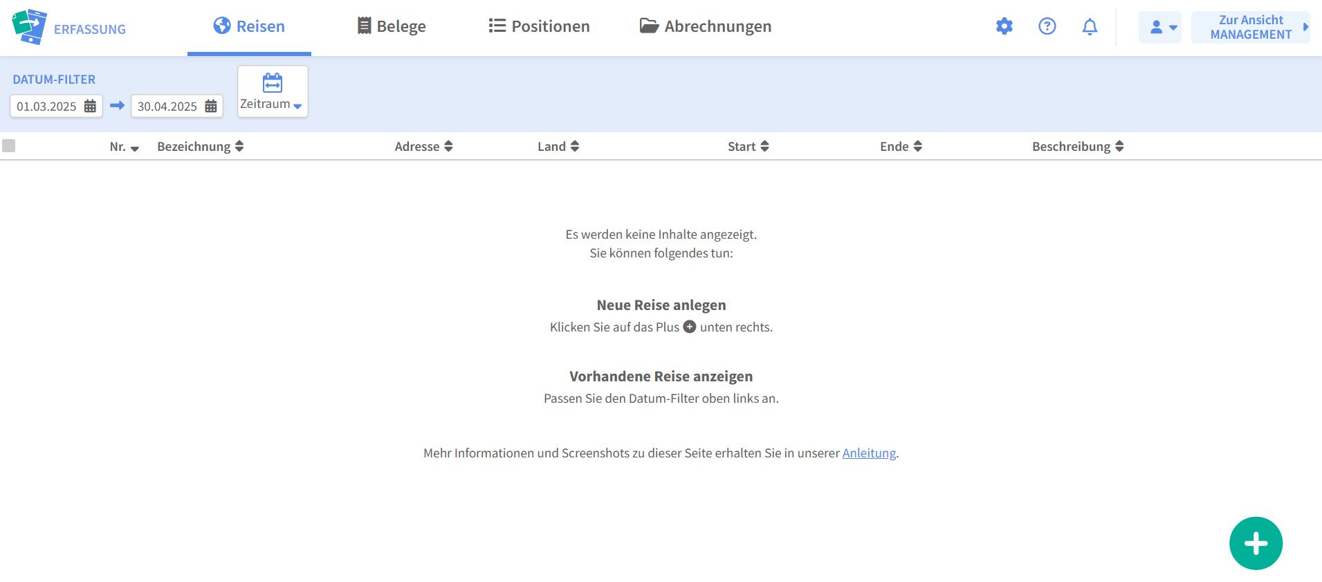 Seiten_der_Belegmeister-Webanwendung für Unternehmen